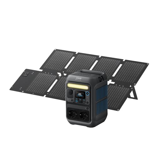 Anker SOLIX C300X Powerstation 288Wh LiFePO4 Akku, 300W (600W Spitze) Solargenerator mit 60W...