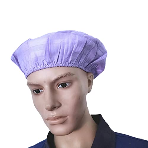 Trance Cotton Washable & Reusable Head Cap | Multipurpose Cover for Kitchen Cooking, House Cleaning, Garden & Farms | Food & Processing Industries, Hotels Hygiene Caps (Pack of 6, Purple)