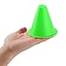 Luatoxry 10Pcs Soccer Cones Kit, 3.35 x 3.35in Cones for Sports Training, PE Small Cones for Sports with Flat Square Bottom, Mini Soccer Training Cone Barriers Set, Green
