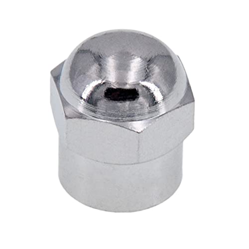 STEEL HAWK Tappi Valvola Pneumatici Arcobaleno - Acciaio Inox 316L Lavorato CNC, Zigrinati, Universali, Set Da 4 - 2