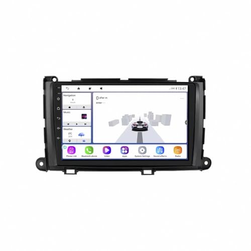 Autoradio Portátil con Bluetooth y Android Auto para Toyota Sienna 2009
