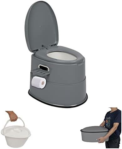 Outvita Pot de Chambre Adulte, 5 L Toilette Camping Amovible avec...