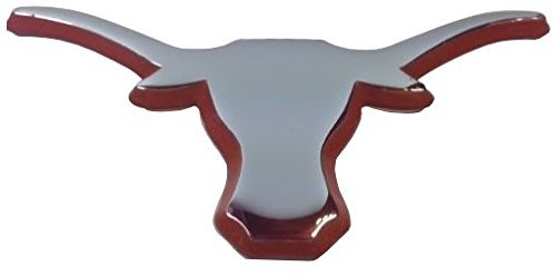 University of Texas Longhorns UTX Orange & Chrome Plated Premium Metal Logo Car Truck Motorcycle Longhorn NCAA College Emblem