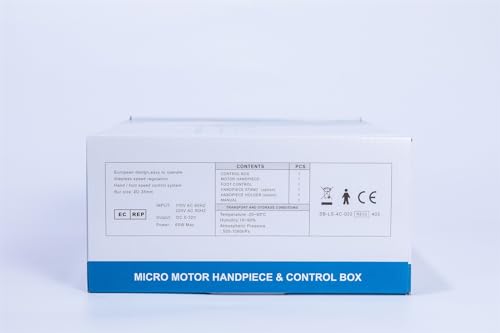 Micromotor de alta velocidad para cuidado profesional de uñas y laboratorio dental, funciona con pedal con alimentación USB