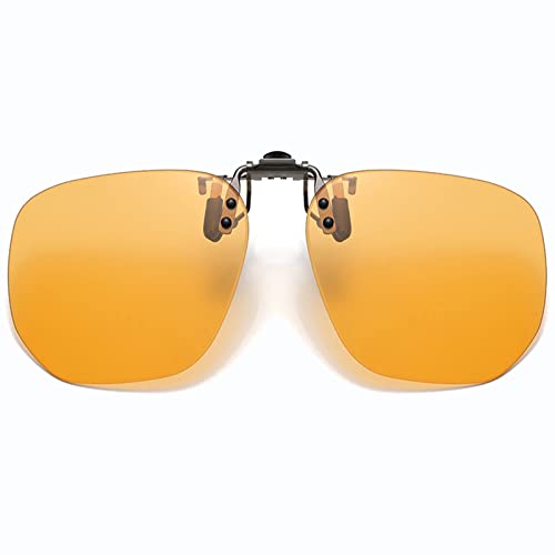 YQJY Polarisiert Clip Auf Sonnenbrillen, Sonnenbrille Aufsatz, Anhebbar Und Ultraleicht,blendschutz/Blendschutz/Sichtaufhellung, Geeignet Für Randlos-/halbrand-/vollrandbrillen,Colorchangingtea Cover