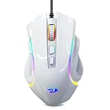 Redragon (レッドラゴン) M602 ゲーミングマウス 人間工学に基づいたRGBゲーミングマウス 有線 7200個の調整可能なDPI付き 9つのプログラム可能なボタン ゲーマーオフィス用プロフェッショナルソフトウェア [ホワイト]