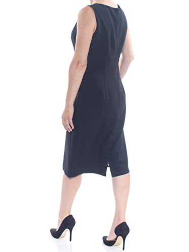 Kasper Women's Stretch Crepe Sleeveless Sheeth Neck Dress2