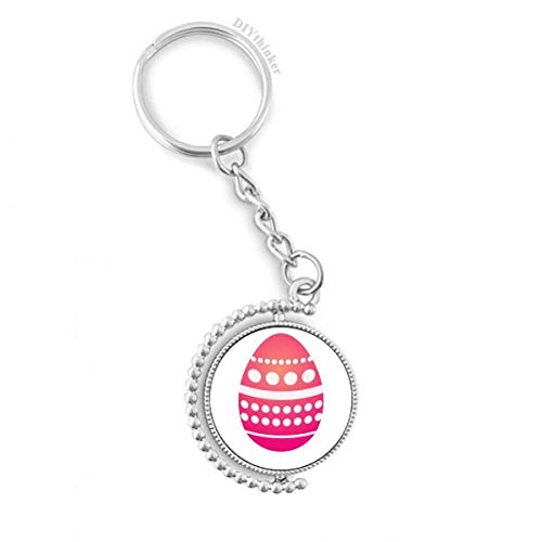 Pâques Religion Porte-clé Œuf Rose Rotatif pour Vos Clés de Maison