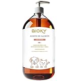 Aceite de Salmón para Perros y Gatos 1 Litro – Fuente de Omega 3 y 6 – Sistema Inmunológico, Articulaciones, Antiinflamatorio – Mejora Piel y Pelaje – Salud del Corazón y el Cerebro – 100% Puro