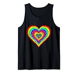 Heart Rainbow Tie-Dye Apparel