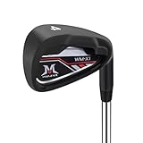 MAZEL WM-X1/2 Individual Men Golf Club Irons 0,1,2,3,4,5,6,7,8,9,Pitching Wedge,Approach Wedge,Sand Wedge with Steel Shafts (4 Iron Single,Black, ‎Right Handed (Stainless Steel,Flex S))