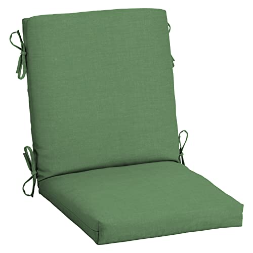 Image of Arden Outdoor Midback Chair Cushion, 18 x 16.5, Moss Green Leala