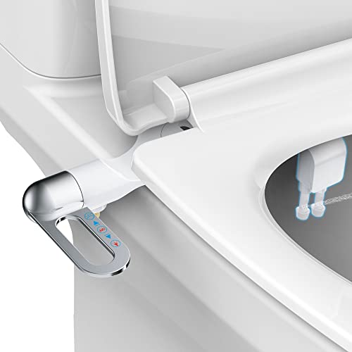 CooCoco Bidet Attachment for Toilet Seat,Bidet Self Cleaning,Bidet Sprayer for Toilet,Frontal & Rear Wash,Non-Electric Mechanical,Adjustable Water Pressure Control- White CooCoco Bidet Attachment for Toilet Seat,Bidet Self Cleaning,Bidet Sprayer for Toilet,Frontal & Rear Wash,Non-Electric Mechanical,Adjustable Water Pressure Control- White