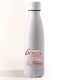 Muy Chulo Botella Deportiva Gracias Profe - Acero Inoxidable Antigoteo Blanco Brillo Diseño Original Frase Motivadora Para Regalar - Bidón 700 ml.