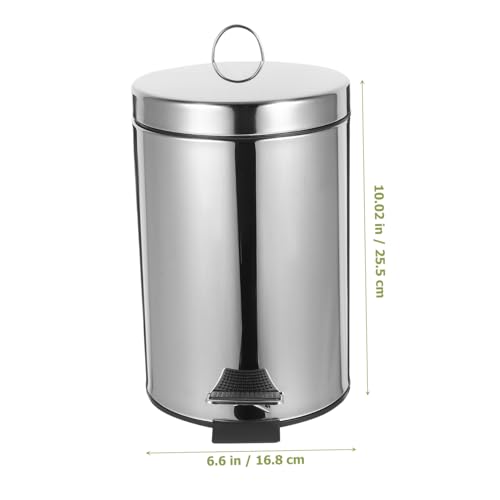 Caneca de basura rectangular de acero inoxidable con pedal miniatura 5