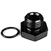 8AN Port Plug O Ring Boss AN 8 Male Seal Nut Block Off Cap Aluminum Fuel Fitting Adapter Hex Plugs with 08 ORB Black