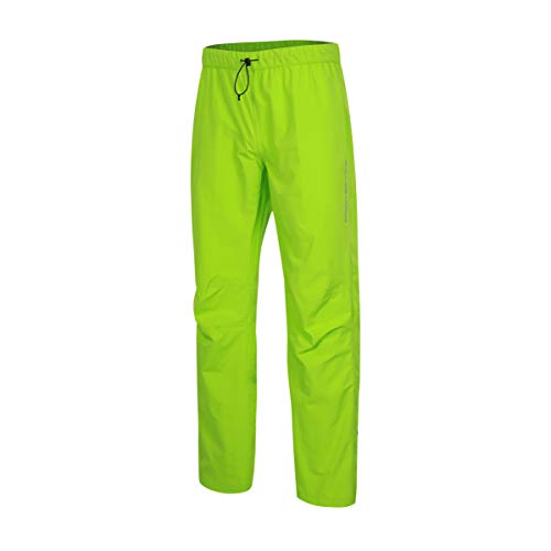 Protective Mountain Bike Pants, Men s Long MTB Waterproof Cycling Pants - PFC Free Neon Green