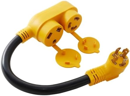 30 Amp NEMA L5-30P To NEMA L5-30R Locking RV/Marine Plug Adapter By AC WORKS ® E - Foto 11