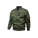 Blouson bomber camouflage pour homme - Style militaire - Fermeture éclair, Army En8, XXL