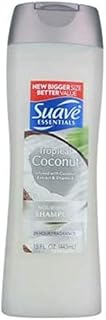 Suave Essentials Nourishing Shampoo, Tropical Coconut, 15 fl oz (2 pack) (Bundle)