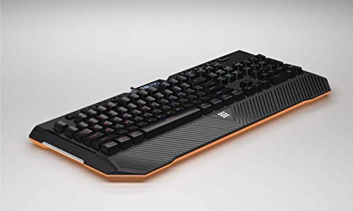 [Upgraded 2020] Gaming Membrane Keyboard with Mechanical Feel Clicks, LED RGB Backlight 104 Keys + 8 Multimedia & Ergonomic Stand - Anti-Ghosting, Palm Rest - for PC/MAC/Computer/Desktop Pro Gamers - Thumbnail 5