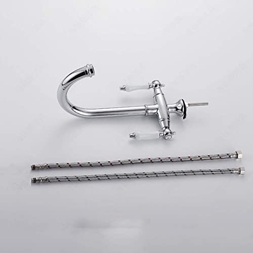Robinet extractible à arc élevé avec cartouche céramique pour eau chaude et froide