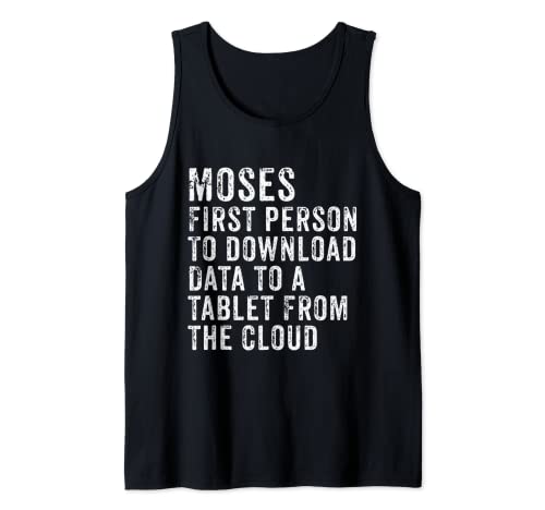 Divertido Moisés Mandamientos cristianos Humor Vintage Camiseta sin Mangas