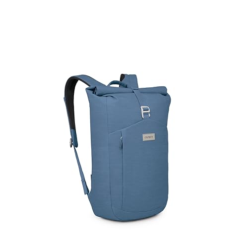 Image of Osprey Arcane Roll Top Commuter Backpack, Blue OS | everyday bag, campus pack, laptop carry, laptop sleeve, work school travel, bottle pockets, everyday carry, Blue color