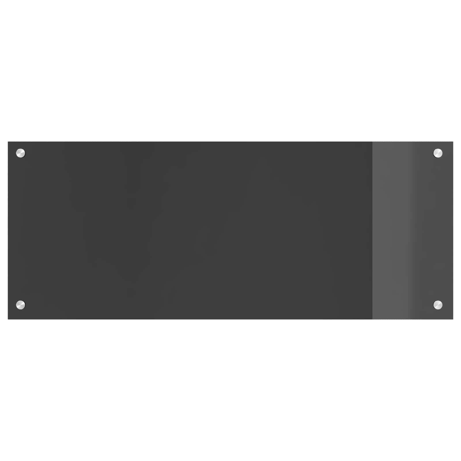 Crédence de Cuisine Gris foncé 100x40 cm Verre Trempé pour Mur