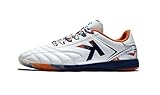 KELME Pro Futsal Soccer Shoes – Indoor Sala Soccer Shoe Unisex Adult – Futsal Sneaker Men's and Women's Sala Cleats (White/Blue, 10)
