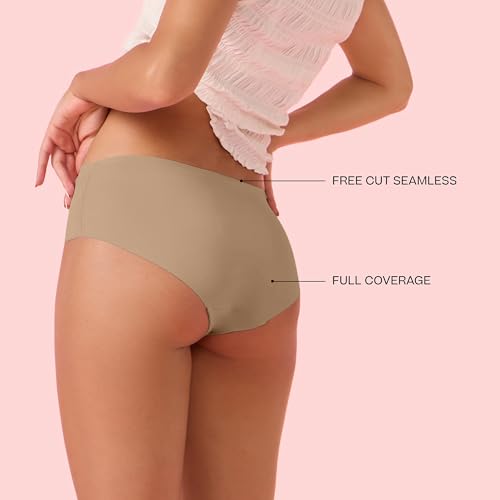 Image of Enamor Innovations Invisi, All Day Comfort, Mid Waist Hipster Panty for Women - No Visible Panty Lines, Sweat Wicking, Free Cut, Full Coverage - PH40