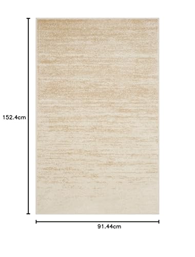 Safavieh Modern Ombre Indoor Woven Rectangle Area Rug, Adirondack Collection, ADR113, in Champagne / Cream - Image 2
