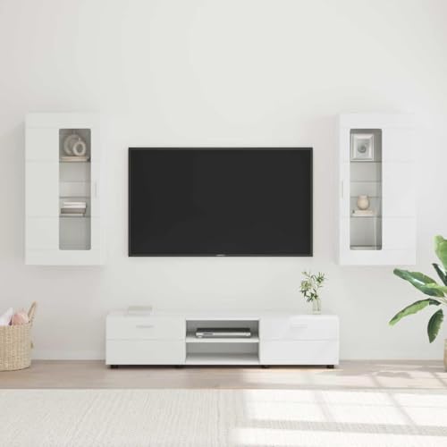 Armoire moderne en bois avec grand espace de rangement et surface mate blanche