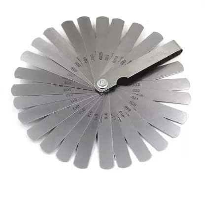 See full amazon price history chart for Steel Metric Feeler Gauge 26 Blades Metric & Inch Gap Filler 0.04-0.63mm Thickness Gage for Measurment Tool Marking Gauge Pack Of 1 Steel Metric Feeler Gauge 26 Blades Metric & Inch Gap Filler 0.04-0.63mm Thickness Gage for Measurment Tool Marking Gauge Pack Of 1 (B0CVFYGRYT) Amazon Price History, Amazon Price Tracker