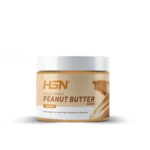 HSN Crema de Cacahuete 100% Natural | 250 g de Mantequilla de Maní Textura Suave y Cremosa - Smooth Peanut Butter | Sin Aceite de Palma, Sal ni Azúcares Añadidos | Vegano, No-GMO