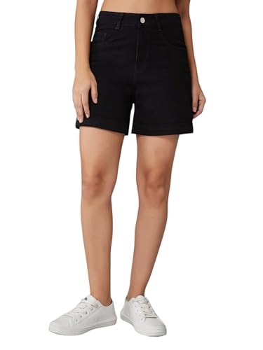 Image of Dolce Crudo Women's Regular High Rise Stretchable Denim Shorts