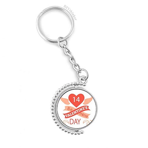 Anillo de la cadena giratoria roja San Valentín Be Mine Key Pilgrim para joyería