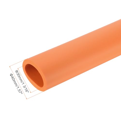 Image of uxcell Foam Tubing for Handle Grip Support,36mm ID 48mm(1 7 /8 inch) OD 0.3 Meter /1ft Length Orange