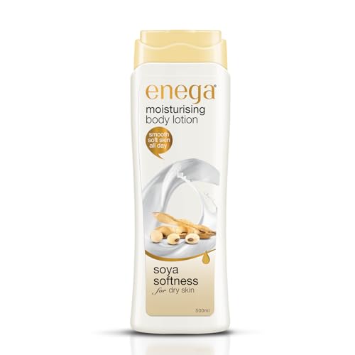 Image of Enega Soya Softness for Dry Skin Non Grassy & Deep Nourish Moisturizing Body Lotion for Men & Women - 500 ML (Pack of 1)