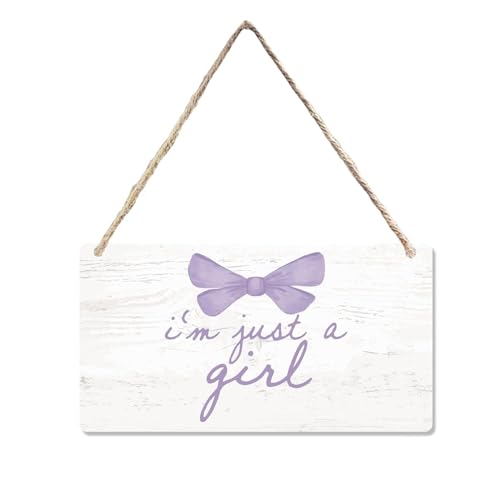 Mandala Soul Coquette Girl Purple Bow Wooden Sign, Cute Girly Preppy Decor, Bachelorette Party Hanging Sign Wall Decor for Girls Teens Women, Girly Bedroom College Dorm Apartment Door Decor