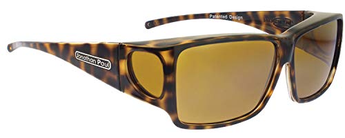 Jonathan Paul Orion Large Polarized Sunglasses Cheetah Brown Gold&Yellow