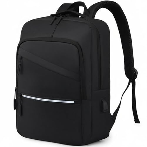 Mochila Masculina Reforçada Notebook Trabalho Viagem Resistente Impermeavel 4 Compartimentos Saida Usb e Fone de Ouvido (UrbanMax Black)