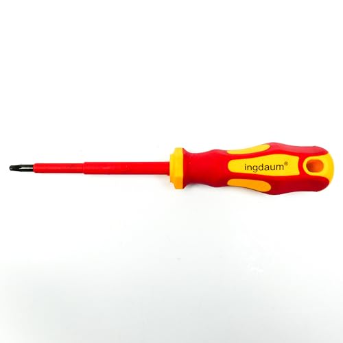 Tournevis Torx VDE TX isolé 1000 V – Tournevis électricien à l’unité ou en set – Conforme VDE/IEC – Pour installation électrique (T20*5 * 100)