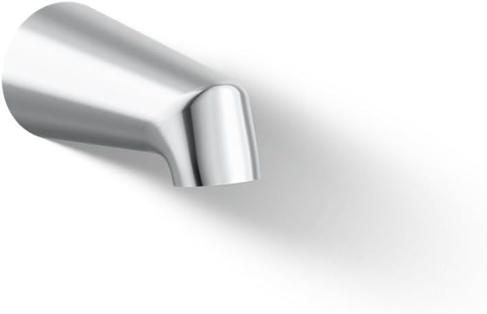 KOHLER K-6854-CP Antique 4-7/8" Non-Diverter Bath Spout, Wall-Mount Bathroom Faucet, Durable Corrosion Resistant Brass, Polished Chrome
