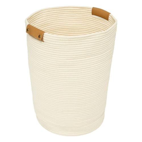 5five - Panier à Linge Duo Tressé 80 L, D 44 x H 56 cm, Avec Poignées - Pour Buanderie, Salle de Bain, Chambre