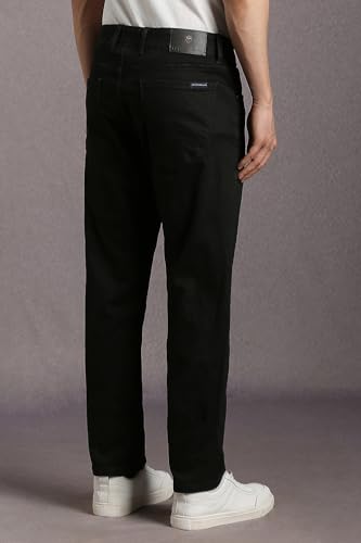 Image of Louis Philippe Men's Regular Fit Stretch Fabric for Comfort Premium Wash Aesthetic Authentic Twill and Durable Jeans