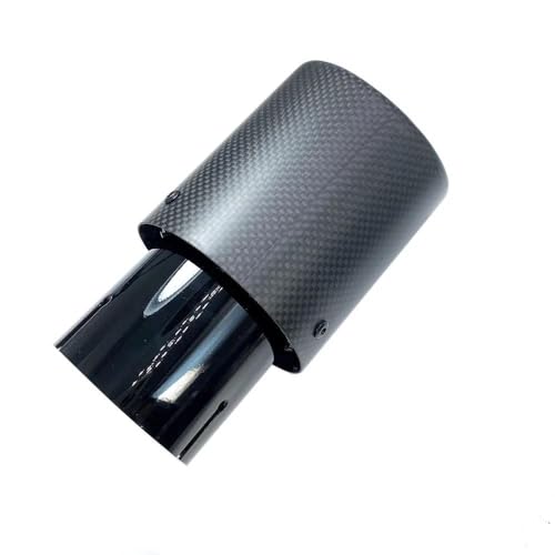 Escape de coche para renovar la boquilla trasera con fibra de carbono y salida de 76 mm 6