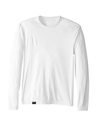 Camiseta UV Protection Masculina UV50+ Tecido Ice Dry Fit Secagem Rápida P Branco