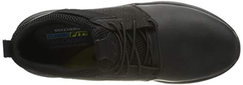 Skechers Skechers Men's Delson- Axton Slip On Trainers, Black Black Leather BBK, 39