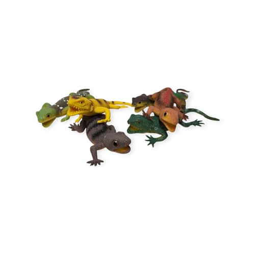 Image of Small Kids Sea & Wild Animal Toys Sets for Fun, Educational, Spark Imagination and Learning (Multi Choice Sets) (Big Lizards) 6pcs